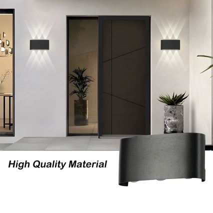 Brilagi - LED Εξωτερικό Επιτοίχιο Φωτιστικό FLAREBOX LED/6W/230V μαύρο IP65