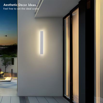 Brilagi - LED Εξωτερικό επιτοίχιο φωτιστικό LINEAR LED/12W/230V 3000K IP65 50 cm λευκό CRI 90