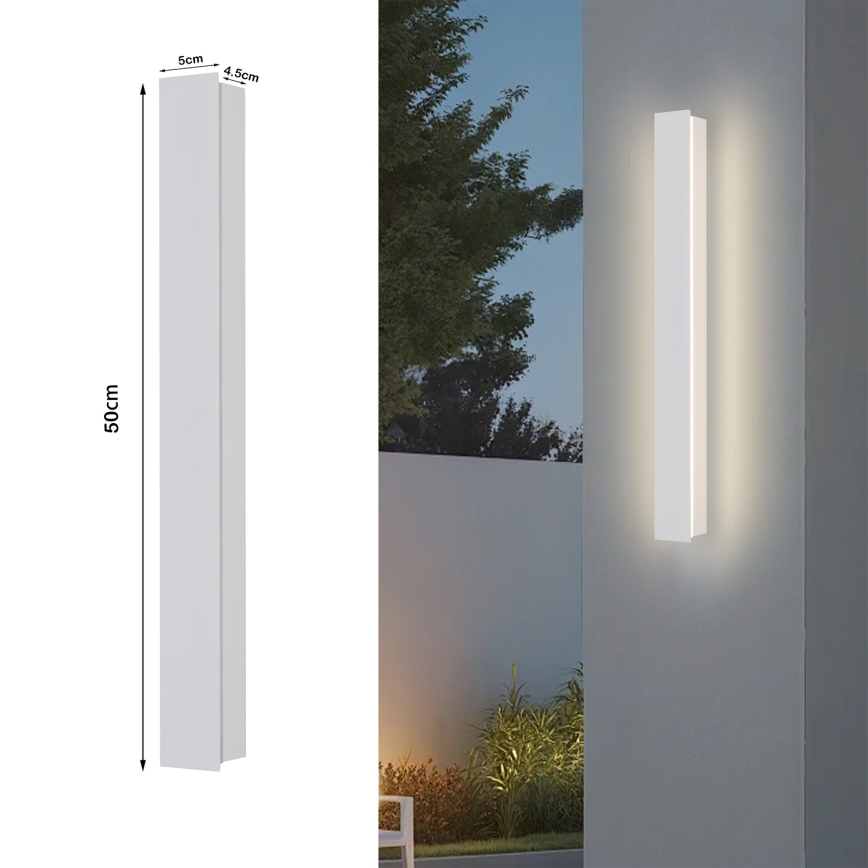 Brilagi - LED Εξωτερικό επιτοίχιο φωτιστικό LINEAR LED/12W/230V 3000K IP65 50 cm λευκό CRI 90