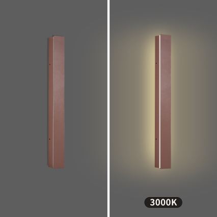 Brilagi - LED Επιτοίχιο φωτιστικό εξωτερικού χώρου LINEAR LED/12W/230V 3000K IP65 50 cm καφέ CRI 90