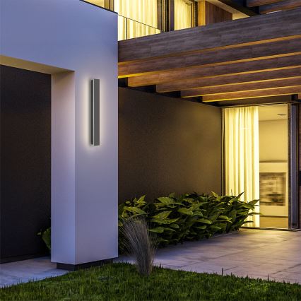 Brilagi - LED επιτοίχιο φωτιστικό εξωτερικού χώρου LINEAR LED/12W/230V 4000K IP65 50 cm ανθρακί CRI 90