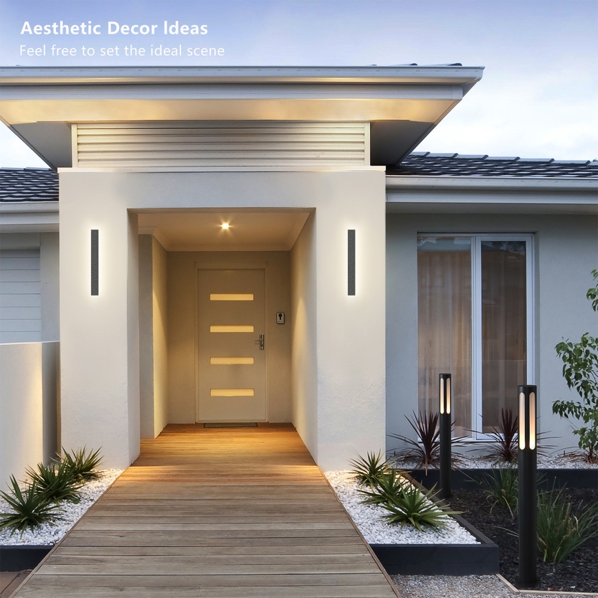 Brilagi - LED επιτοίχιο φωτιστικό εξωτερικού χώρου LINEAR LED/12W/230V 4000K IP65 50 cm ανθρακί CRI 90