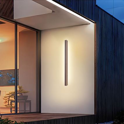 Brilagi - Επιτοίχιο φωτιστικό εξωτερικού χώρου LINEAR LED/22W/230V 3000K IP65 100 cm καφέ CRI 90