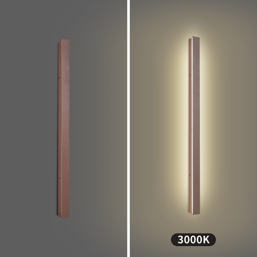 Brilagi - Επιτοίχιο φωτιστικό εξωτερικού χώρου LINEAR LED/22W/230V 3000K IP65 100 cm καφέ CRI 90