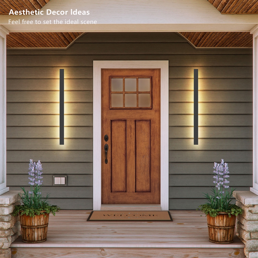 Brilagi - Εξωτερικό επιτοίχιο φωτιστικό LINEAR LED/22W/230V 3000K IP65 100 cm ανθρακί CRI 90