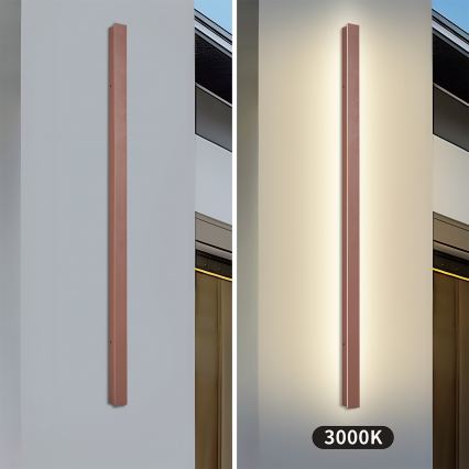 Brilagi - Εξωτερικό επιτοίχιο φωτιστικό LINEAR LED/32W/230V 3000K IP65 140 cm καφέ CRI 90