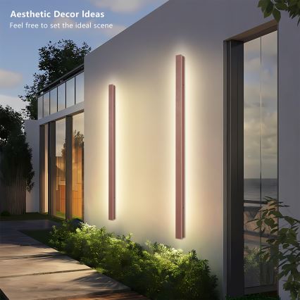 Brilagi - Εξωτερικό επιτοίχιο φωτιστικό LINEAR LED/32W/230V 3000K IP65 140 cm καφέ CRI 90