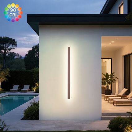 Brilagi - Εξωτερικό επιτοίχιο φωτιστικό LINEAR LED/32W/230V 3000K IP65 140 cm καφέ CRI 90