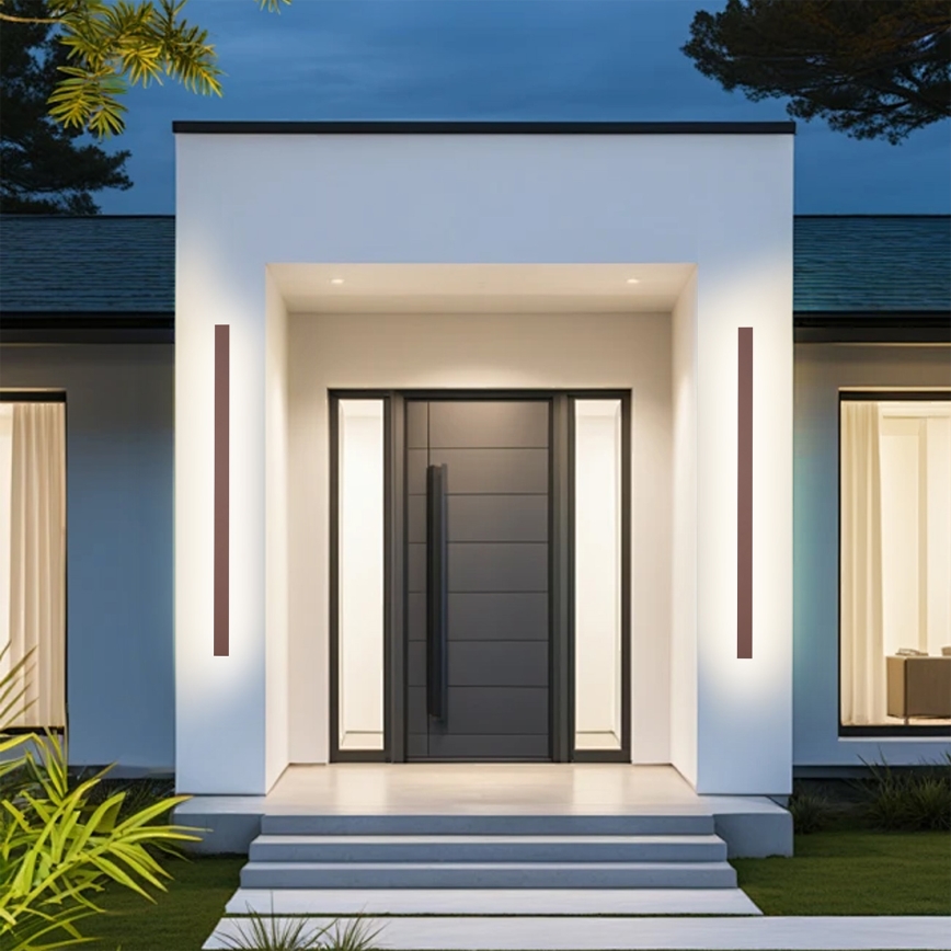 Brilagi - Εξωτερικό επιτοίχιο φωτιστικό LINEAR LED/32W/230V 3000K IP65 140 cm καφέ CRI 90