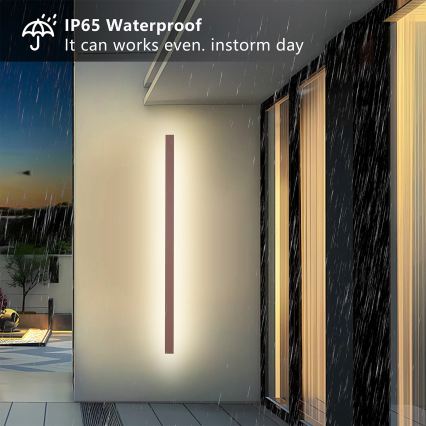 Brilagi - Εξωτερικό επιτοίχιο φωτιστικό LINEAR LED/32W/230V 3000K IP65 140 cm καφέ CRI 90