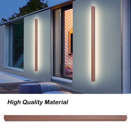 Brilagi - Εξωτερικό επιτοίχιο φωτιστικό LINEAR LED/32W/230V 3000K IP65 140 cm καφέ CRI 90