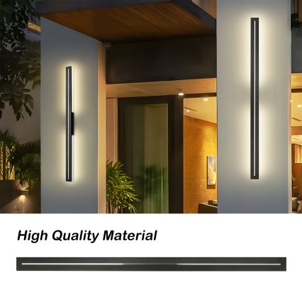 Brilagi - Επιτοίχιο εξωτερικό φωτιστικό LINEO LED/24W/230V 4000K IP65 100 cm μαύρο CRI 90