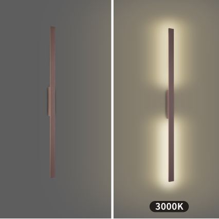 Brilagi - Εξωτερικό επιτοίχιο φωτιστικό LED LUNA LED/24W/230V 3000K IP65 100 cm καφέ CRI 90