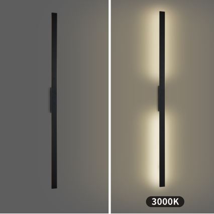 Brilagi - Εξωτερικό επιτοίχιο φωτιστικό LED LUNA LED/30W/230V 3000K IP65 150 cm μαύρο CRI 90