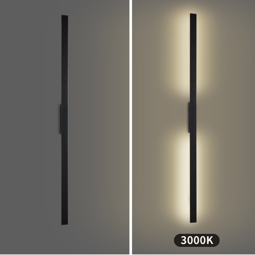 Brilagi - Εξωτερικό επιτοίχιο φωτιστικό LED LUNA LED/30W/230V 3000K IP65 150 cm μαύρο CRI 90