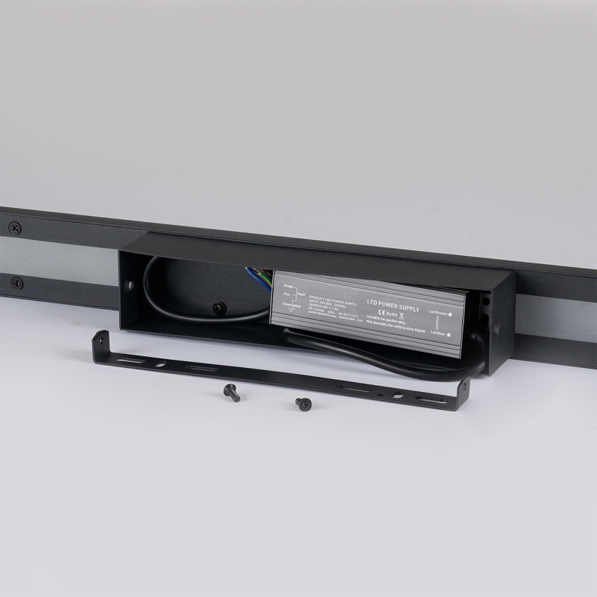 Brilagi - Εξωτερικό επιτοίχιο φωτιστικό LED LUNA LED/30W/230V 3000K IP65 150 cm μαύρο CRI 90