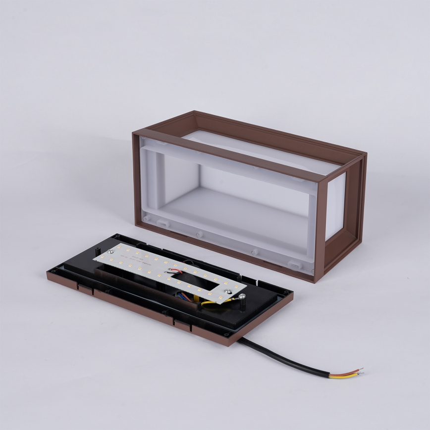 Brilagi - LED Εξωτερικό επιτοίχιο φωτιστικό PARKER LED/12W/230V καφέ IP44