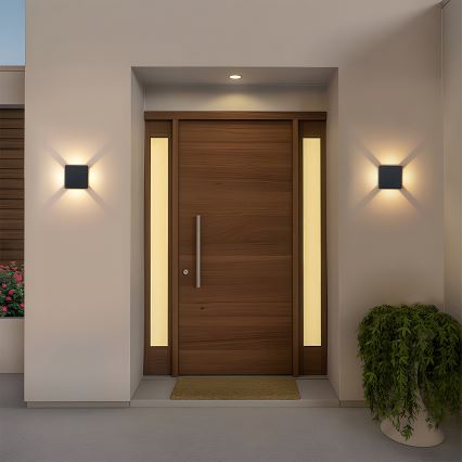 Brilagi - LED Εξωτερικό επιτοίχιο φωτιστικό QUADRAY LED/6W/230V μαύρο IP54