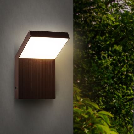 Brilagi - LED εξωτερικό επιτοίχιο φωτιστικό RIANO LED/8W/230V καφέ IP65