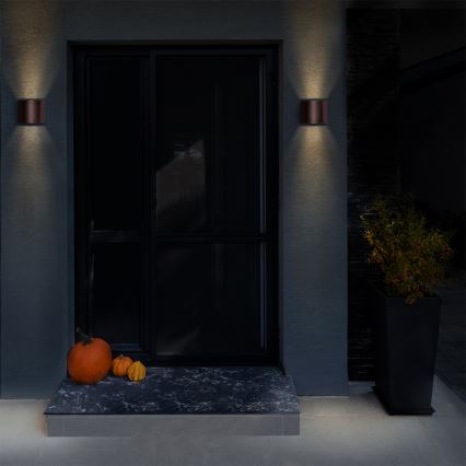 Brilagi - LED Εξωτερικό επιτοίχιο φωτιστικό RONDO LED/6W/230V καφέ IP54