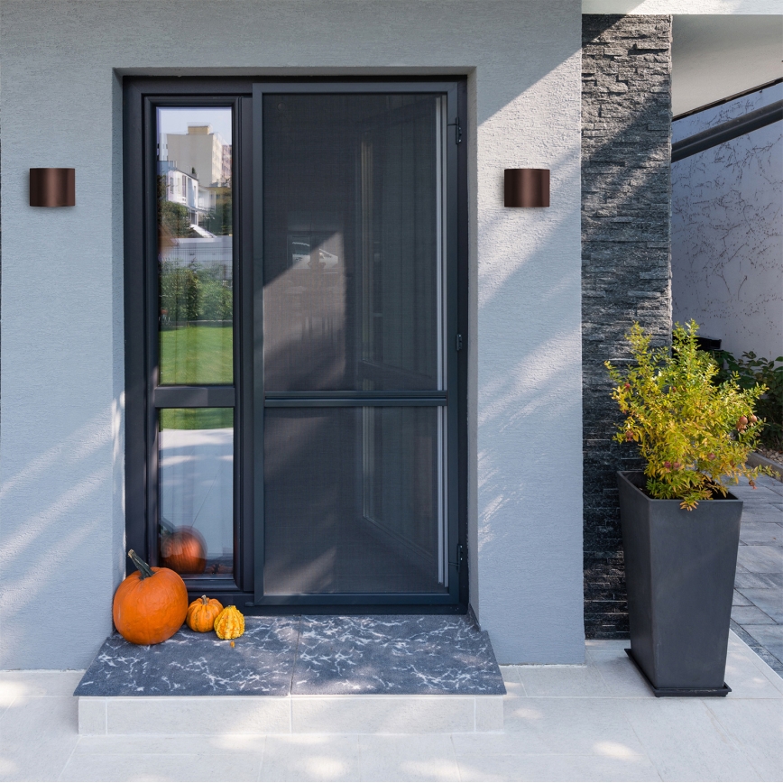 Brilagi - LED Εξωτερικό επιτοίχιο φωτιστικό RONDO LED/6W/230V καφέ IP54