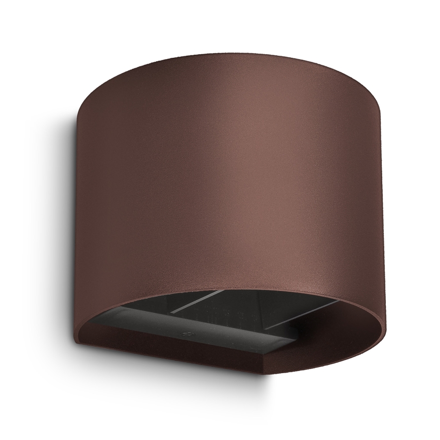 Brilagi - LED Εξωτερικό επιτοίχιο φωτιστικό RONDO LED/6W/230V καφέ IP54