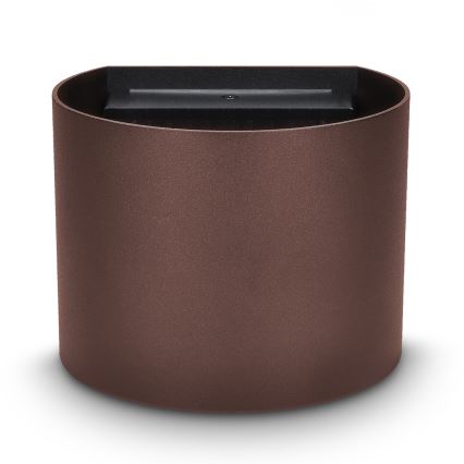 Brilagi - LED Εξωτερικό επιτοίχιο φωτιστικό RONDO LED/6W/230V καφέ IP54