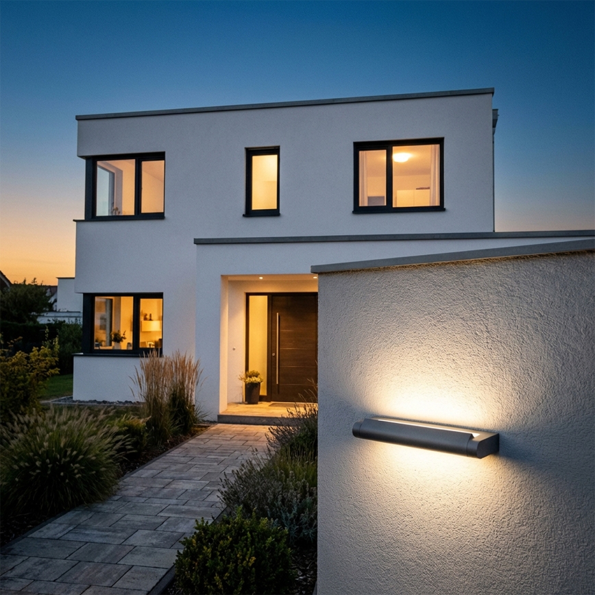 Brilagi - LED εξωτερικό επιτοίχιο φωτιστικό SALERNO LED/12W/230V 35,5 cm ανθρακί IP65