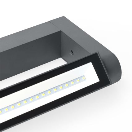 Brilagi - LED εξωτερικό επιτοίχιο φωτιστικό SALERNO LED/12W/230V 35,5 cm ανθρακί IP65