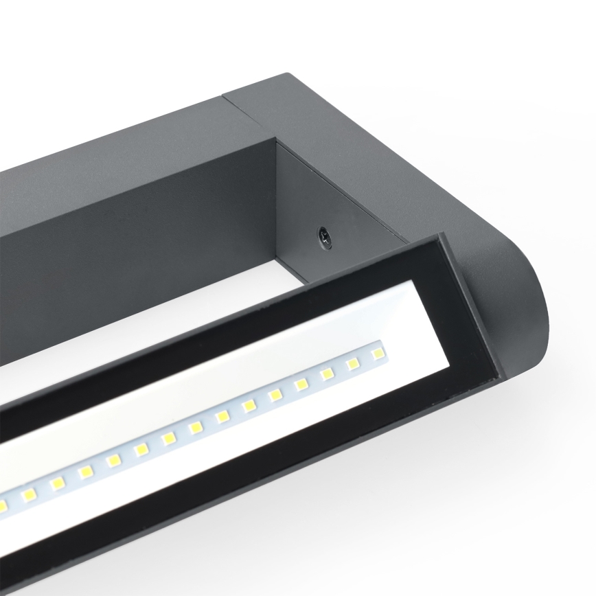 Brilagi - LED εξωτερικό επιτοίχιο φωτιστικό SALERNO LED/12W/230V 35,5 cm ανθρακί IP65