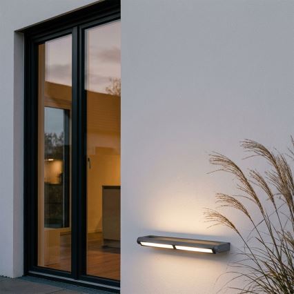 Brilagi - LED Εξωτερικό επιτοίχιο φωτιστικό SALERNO LED/24W/230V 66 cm ανθρακί IP65