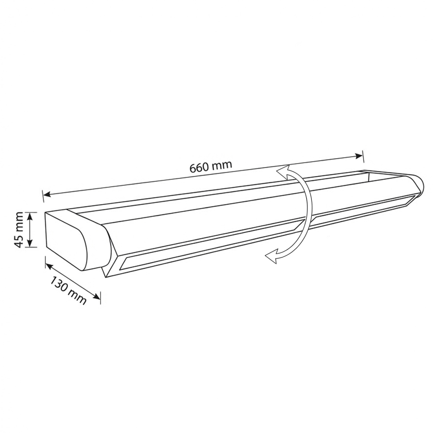 Brilagi - LED Εξωτερικό επιτοίχιο φωτιστικό SALERNO LED/24W/230V 66 cm ανθρακί IP65
