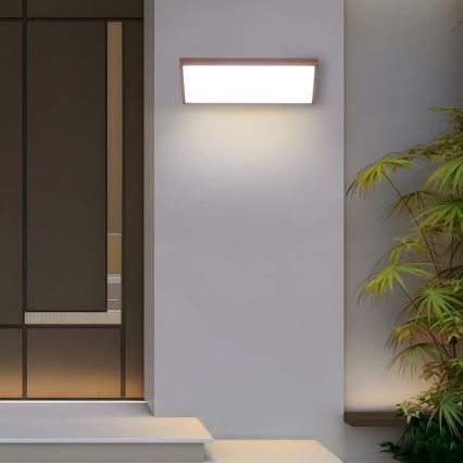 Brilagi - Επιτοίχιο φωτιστικό εξωτερικού χώρου TRIANGLE LED/42W/230V 3000/4000/6500K καφέ IP65