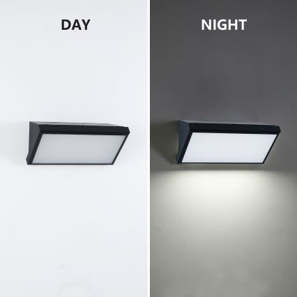 Brilagi - LED εξωτερικό επιτοίχιο φωτιστικό με αισθητήρα TRIANGLE LED/20W/230V μαύρο IP65