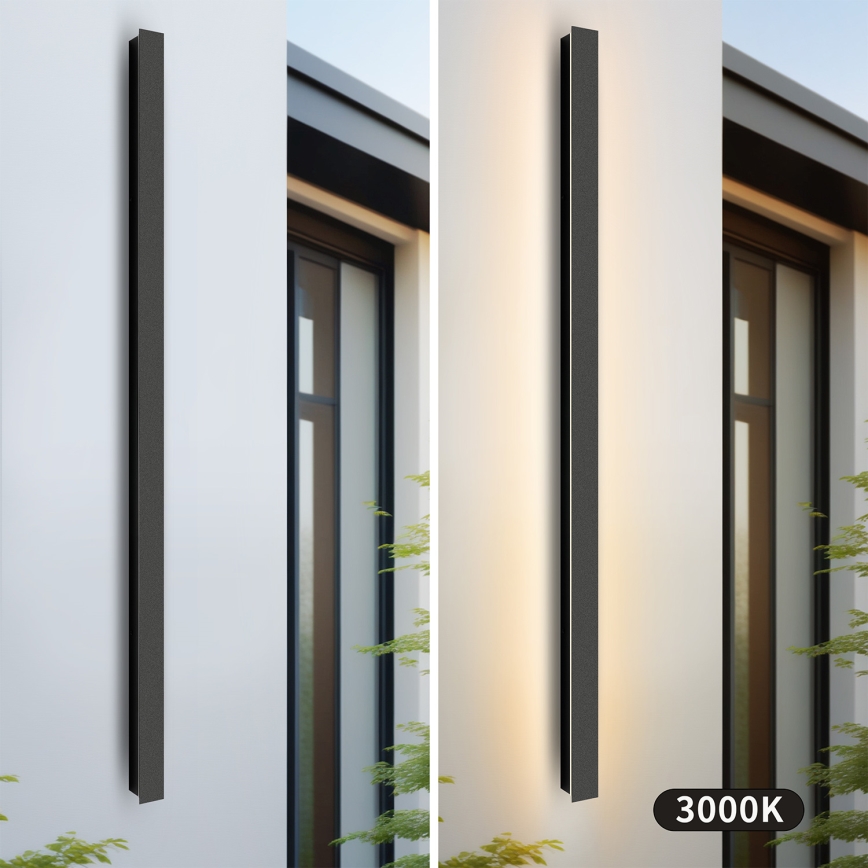 Brilagi - Εξωτερικό επιτοίχιο φωτιστικό LINEAR LED/32W/230V 3000K IP65 140 cm μαύρο CRI 90