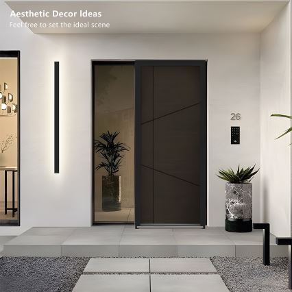 Brilagi - Εξωτερικό επιτοίχιο φωτιστικό LINEAR LED/32W/230V 3000K IP65 140 cm μαύρο CRI 90