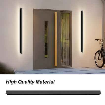 Brilagi - Εξωτερικό επιτοίχιο φωτιστικό LINEAR LED/32W/230V 3000K IP65 140 cm μαύρο CRI 90