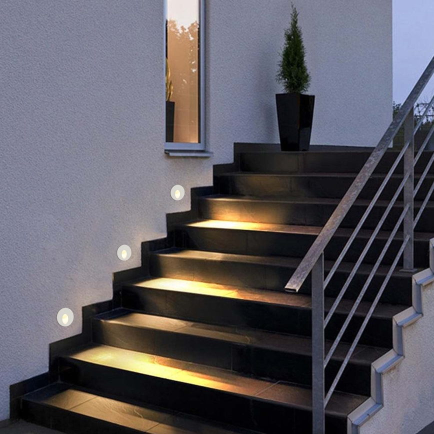 Brilagi - LED Εξωτερικό εντοιχισμένο φωτιστικό STAIRDOT LED/2W/230V λευκό IP65 στρογγυλό