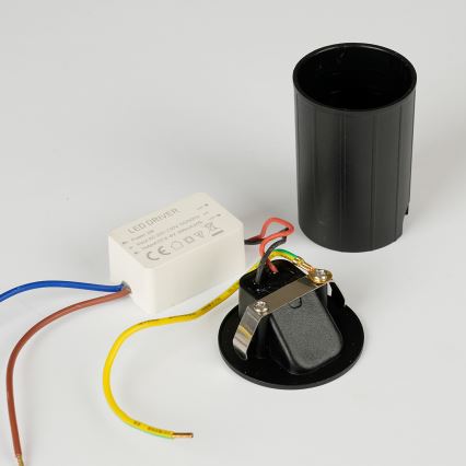 Brilagi - LED Εξωτερικό εντοιχισμένο φωτιστικό STAIRDOT LED/2W/230V μαύρο IP65 στρογγυλό