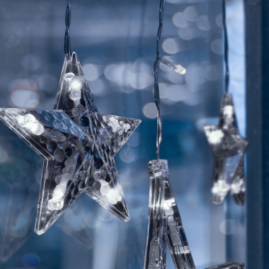 Brilagi - LED Εξωτερικό Χριστουγεννιάτικο Κουρτίνα 77xLED/3xAA/USB 1,8μ IP44 ψυχρό λευκό