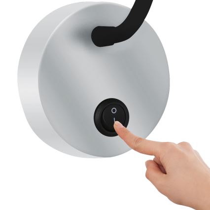 Brilagi - LED Εύκαμπτο φωτιστικό τοίχου MAYA LED/3W/230V 4000K ασημί