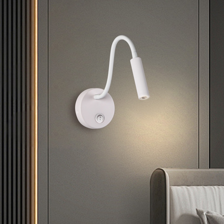 Brilagi - LED Εύκαμπτο φωτιστικό τοίχου MAYA LED/3W/230V 4000K λευκό