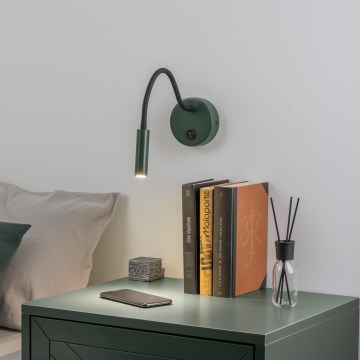 Brilagi - LED Εύκαμπτο φωτιστικό τοίχου MAYA LED/3W/230V 4000K πράσινο