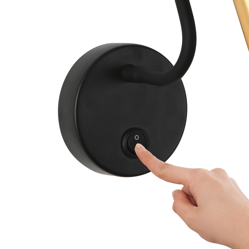 Brilagi - LED Εύκαμπτο φωτιστικό τοίχου MAYA LED/3W/230V 4000K μαύρο/χρυσό