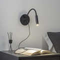 Brilagi - LED Εύκαμπτο φωτιστικό τοίχου με θύρα USB MAYA LED/3W/230V 4000K μαύρο