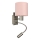 Brilagi - LED εύκαμπτο επιτοίχιο φωτιστικό BOBO 1xE27/25W/230V + LED/3W ματ χρώμιο/ροζ