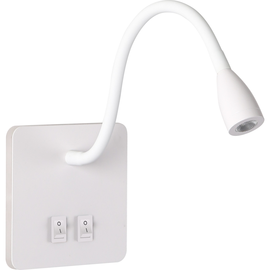 BRILAGI - LED Εύκαμπτο επιτοίχιο φωτιστικό MAYA DOUBLE LED/4W/230V + LED/3W λευκό