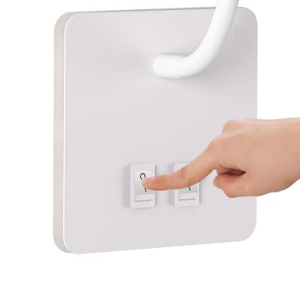 BRILAGI - LED Εύκαμπτο επιτοίχιο φωτιστικό MAYA DOUBLE LED/4W/230V + LED/3W λευκό