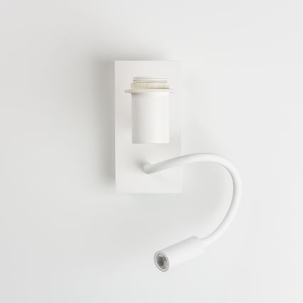 Brilagi - LED εύκαμπτο επιτοίχιο φωτιστικό NUBILA 1xE27/25W/230V + LED/3W λευκό/πορτοκαλί