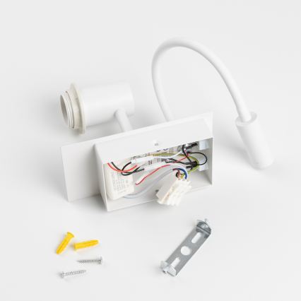 Brilagi - LED εύκαμπτο επιτοίχιο φωτιστικό NUBILA 1xE27/25W/230V + LED/3W λευκό/πορτοκαλί